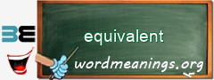 WordMeaning blackboard for equivalent